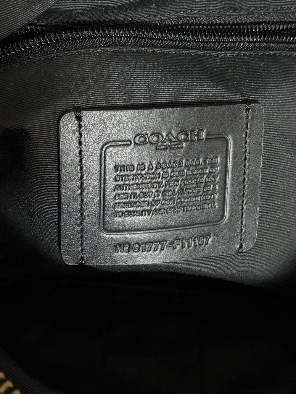 COACH Hamilton Black and Gray Men's Patterned Briefcase Tote STYLE #111687